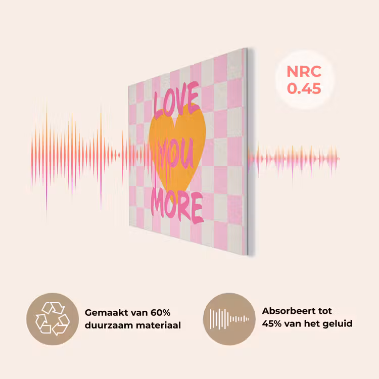 Valentijn - Love - Roze - Oranje PET vilt klein -USP_NL