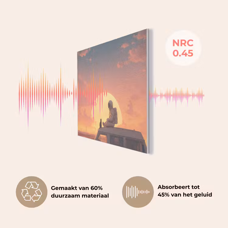Busje - Kat - Zonsondergang - Oranje PET vilt klein -USP_NL