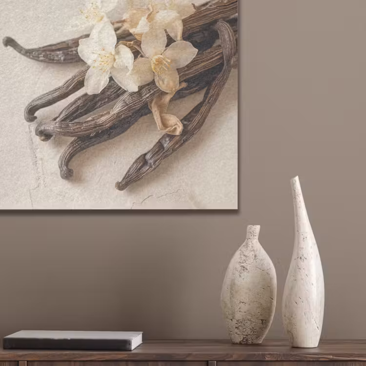 Vanille - Bloemen - Beige PET vilt klein -sfeer6_closeup