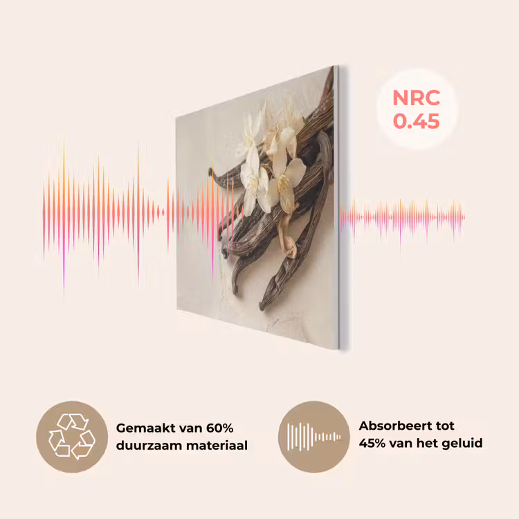 Vanille - Bloemen - Beige PET vilt klein -USP_NL