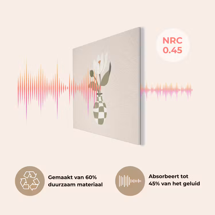Vaas - Geruit - Bloem - Groen PET vilt klein -USP_NL