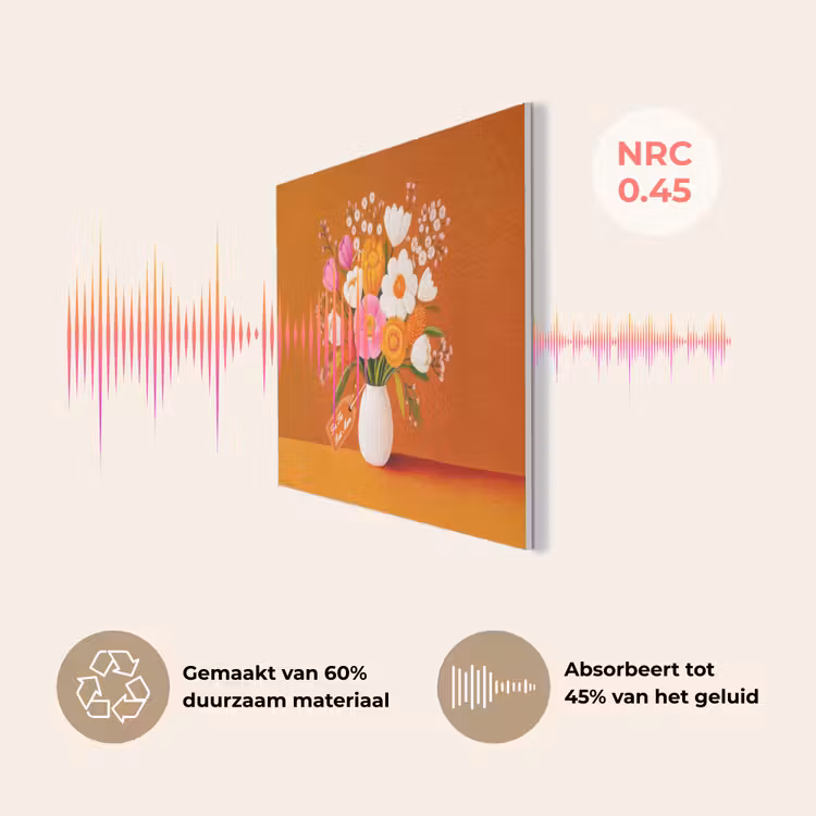 Vaas - Bloemen - Oranje PET vilt klein -USP_NL