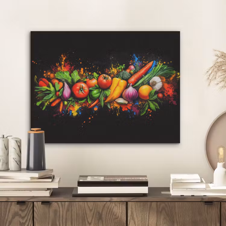 Groente - Eten - Kruiden - Graffiti - Koken PET vilt klein -sfeer1