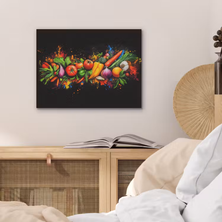 Groente - Eten - Kruiden - Graffiti - Koken PET vilt klein -sfeer3