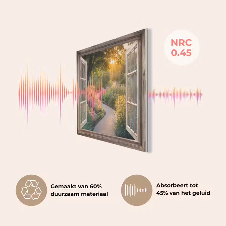 Doorkijk - Bloemen - Natuur - Zon - Pad PET vilt klein -USP_NL