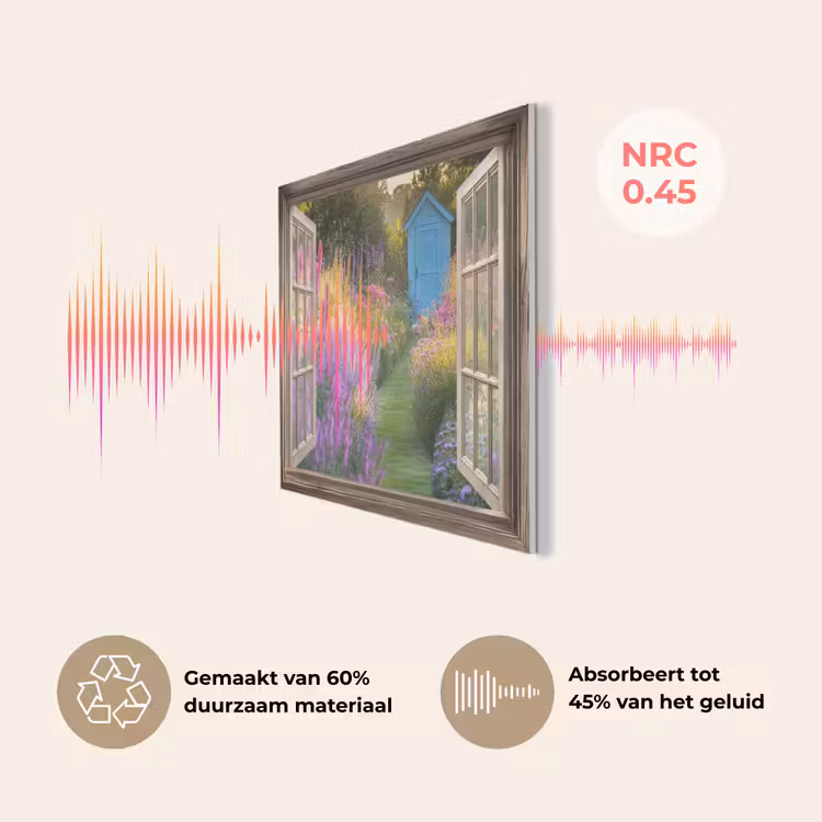 Doorkijk - Bloemen - Raam - Natuur PET vilt klein -USP_NL