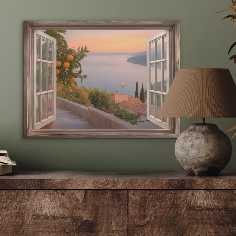 Doorkijk - Uitzicht - Meer - Landschap PET vilt klein -sfeer2