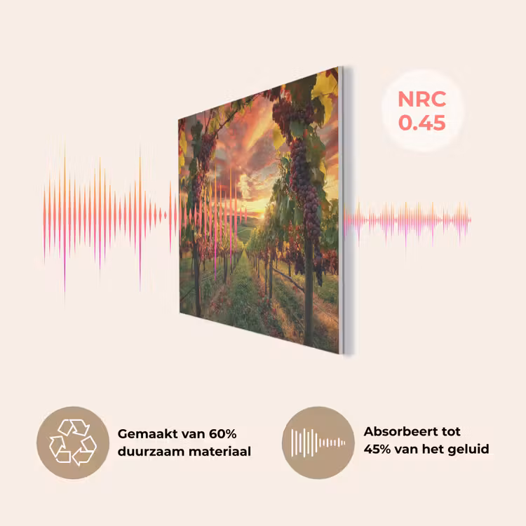 Wijngaard - Druiven - Zonsondergang PET vilt klein -USP_NL