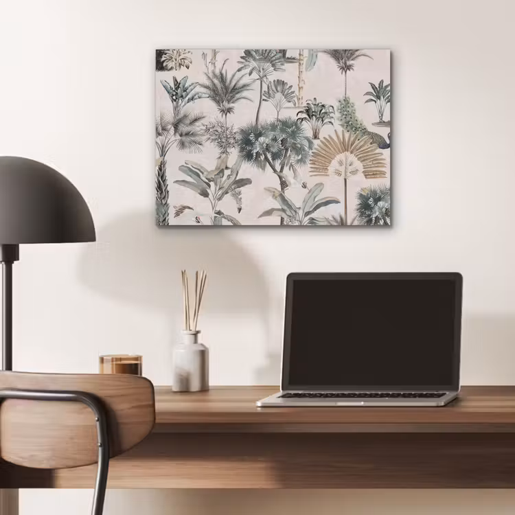 Inductie afdekplaat - Vintage - Jungle - Dieren - Natuur - Inductie beschermer PET vilt klein -sfeer5