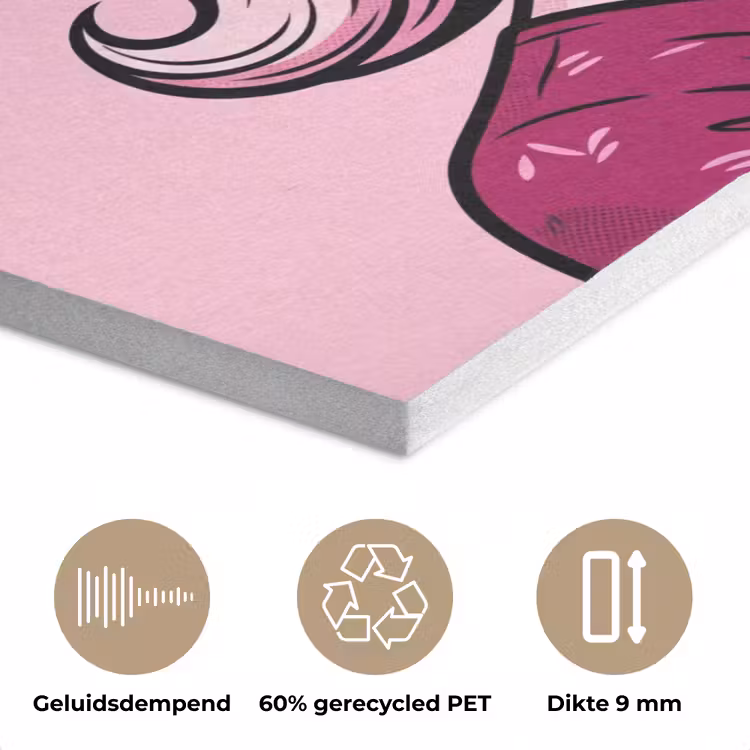 Vintage - Vrouw - Roze PET vilt klein -closeup_NL