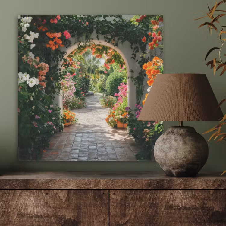 Doorkijk - Bloemen - Natuur - Bloementuin PET vilt klein -sfeer2