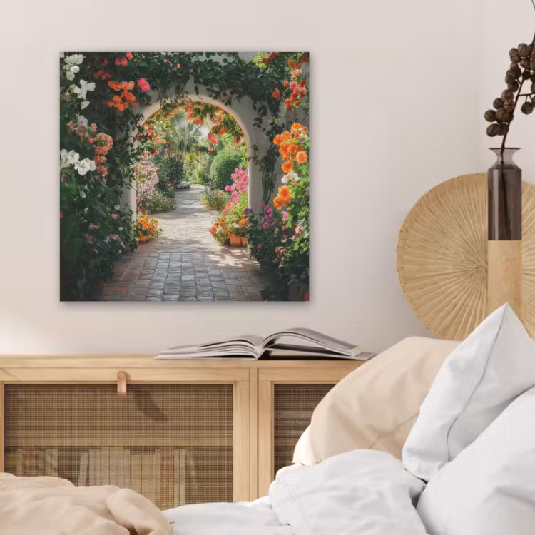 Doorkijk - Bloemen - Natuur - Bloementuin PET vilt klein -sfeer3