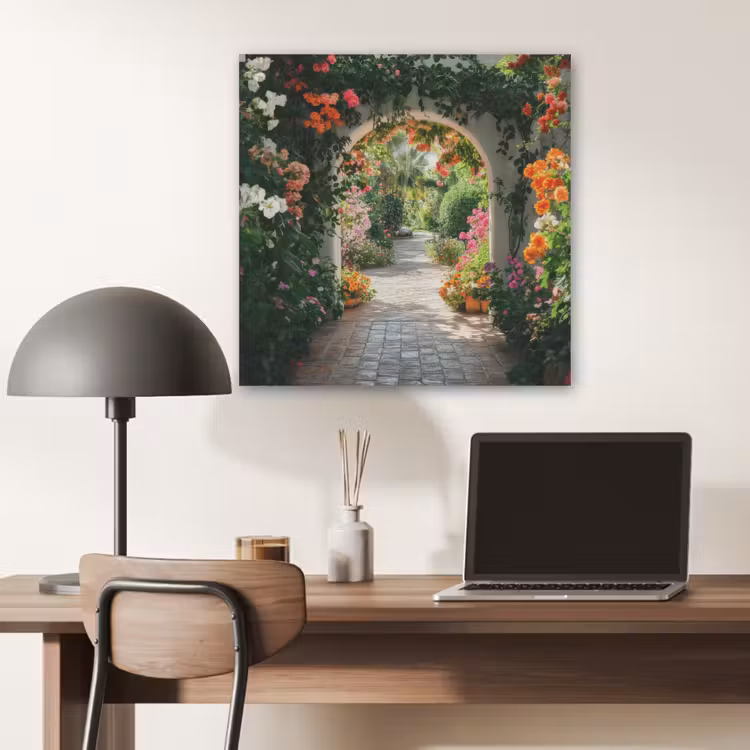 Doorkijk - Bloemen - Natuur - Bloementuin PET vilt klein -sfeer5