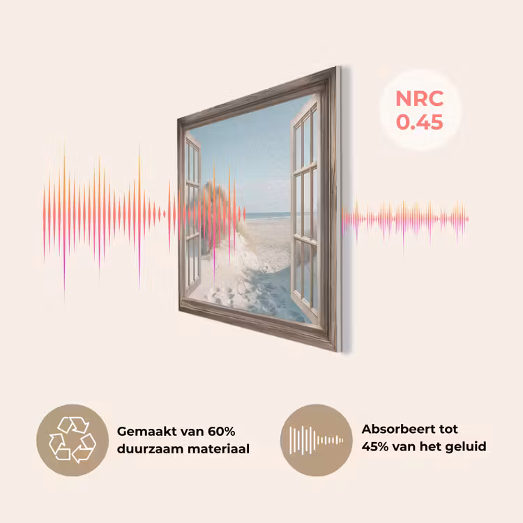 Doorkijk - Helmgras - Duinen - Zee - Landschap PET vilt klein -USP_NL
