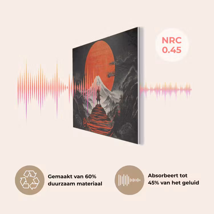 Krijger - Rode trappen - Zon - Berg PET vilt klein -USP_NL