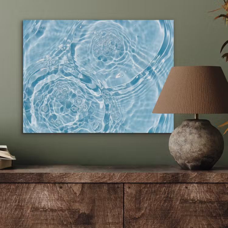 Water - Blauw - bubbels PET vilt klein -sfeer2