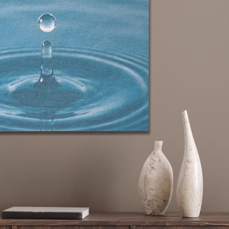 Waterdruppel - Water - Oppervlakte PET vilt klein -sfeer6_closeup