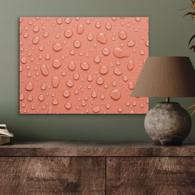 Water - Druppels - Roze PET vilt klein -sfeer2