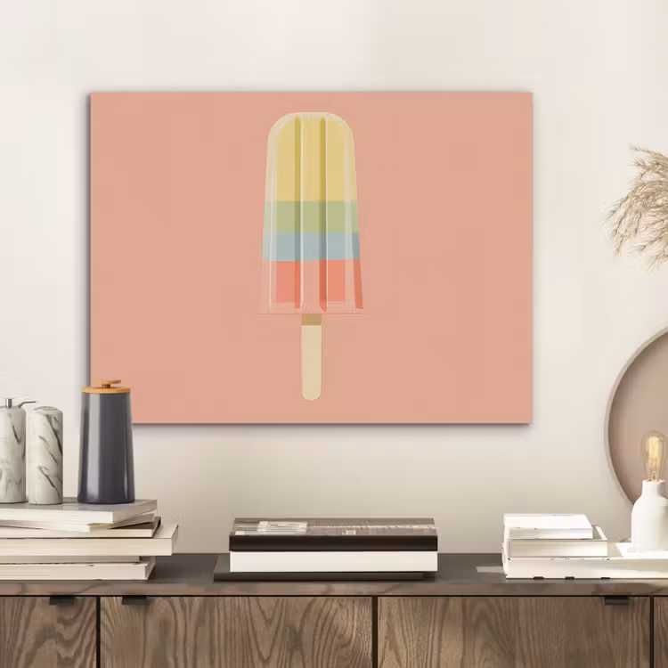 Waterijsje - Pasteltinten - Minimalistisch PET vilt klein -sfeer1