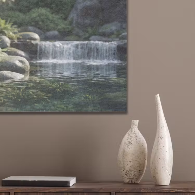 Beek - Waterval - Natuur - Groen PET vilt klein -sfeer6_closeup