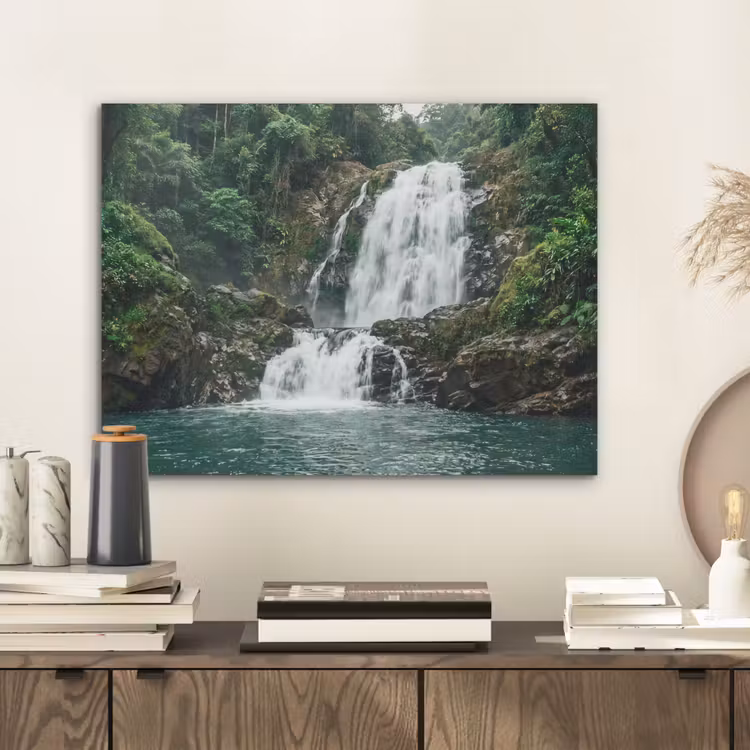 Waterfall - Forest - Nature - Greenkhgyguyg PET vilt klein -sfeer1