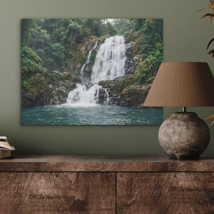 Waterfall - Forest - Nature - Greenkhgyguyg PET vilt klein -sfeer2