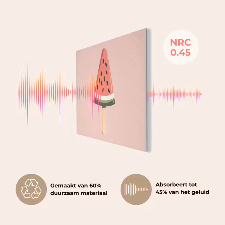 Watermeloen - Ijsje - Pitjes - Rood PET vilt klein -USP_NL