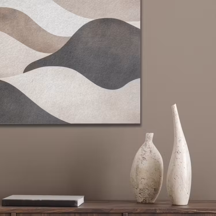 Golven - Abstract - Beige PET vilt klein -sfeer6_closeup