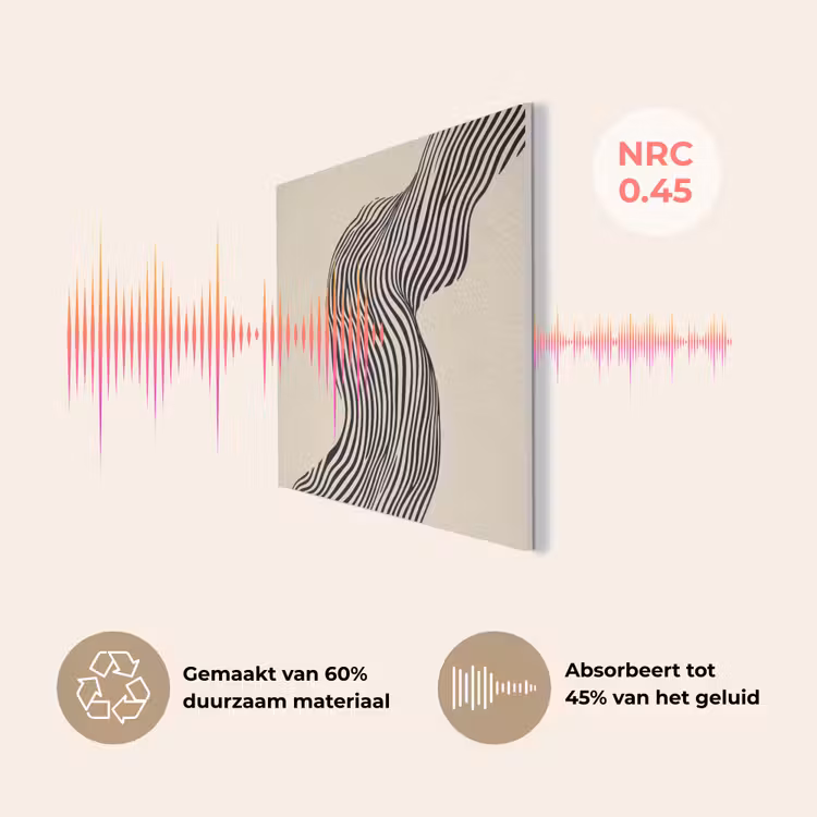 Golvend - Lijnen - Abstract - Silhouet PET vilt klein -USP_NL