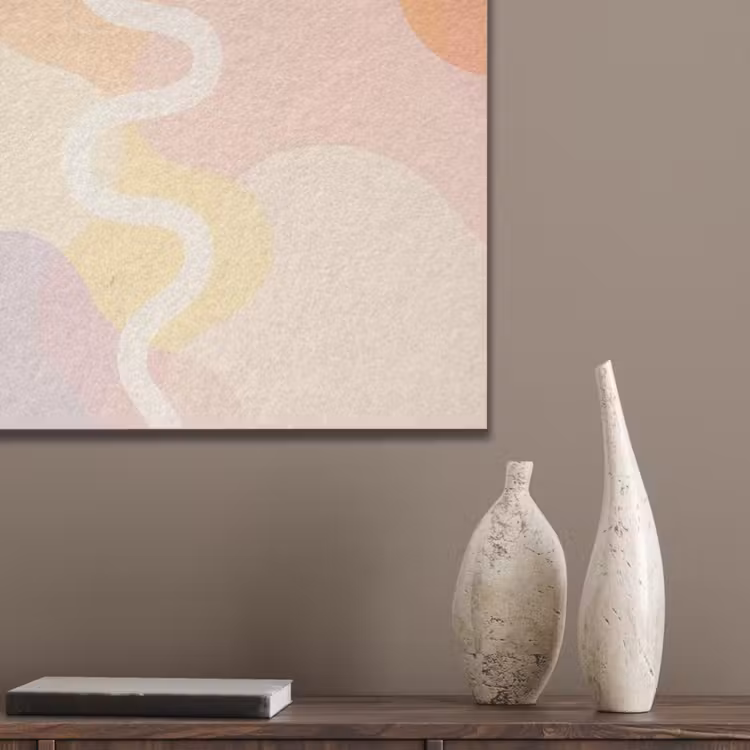 Golvende vormen - Abstract - pastel PET vilt klein -sfeer6_closeup