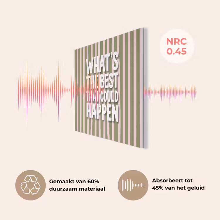 What's the best that could happen - Strepen - Groen - Roze PET vilt klein -USP_NL