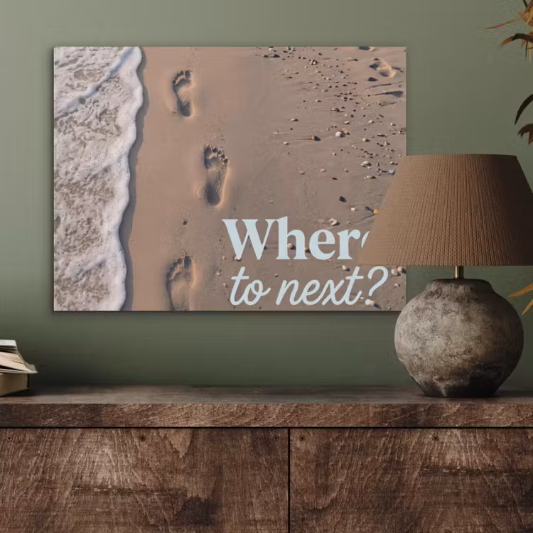 Where to next - Strand - Voetstappen PET vilt klein -sfeer2
