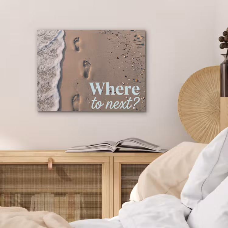Where to next - Strand - Voetstappen PET vilt klein -sfeer3