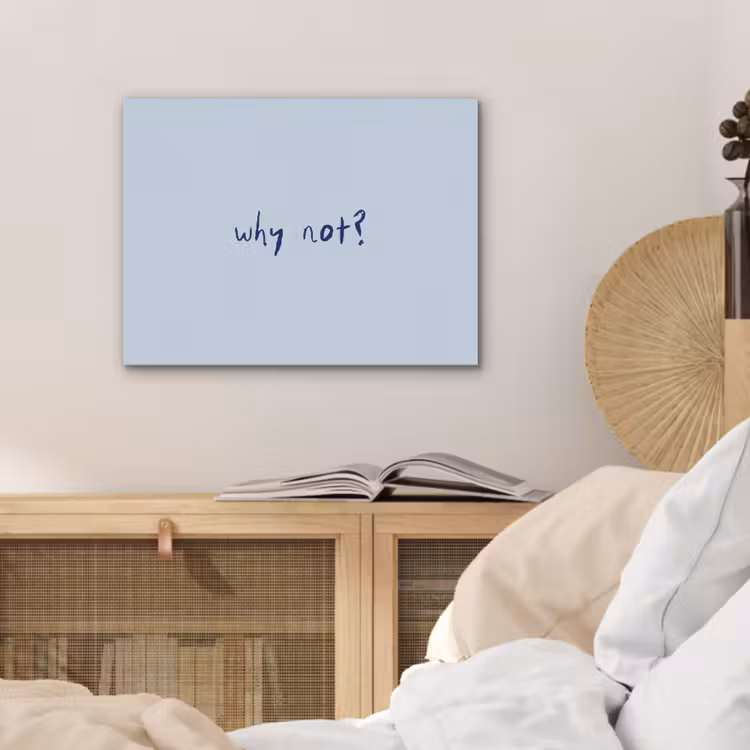 Why not - Blauw - Donker blauw - Quote PET vilt klein -sfeer3