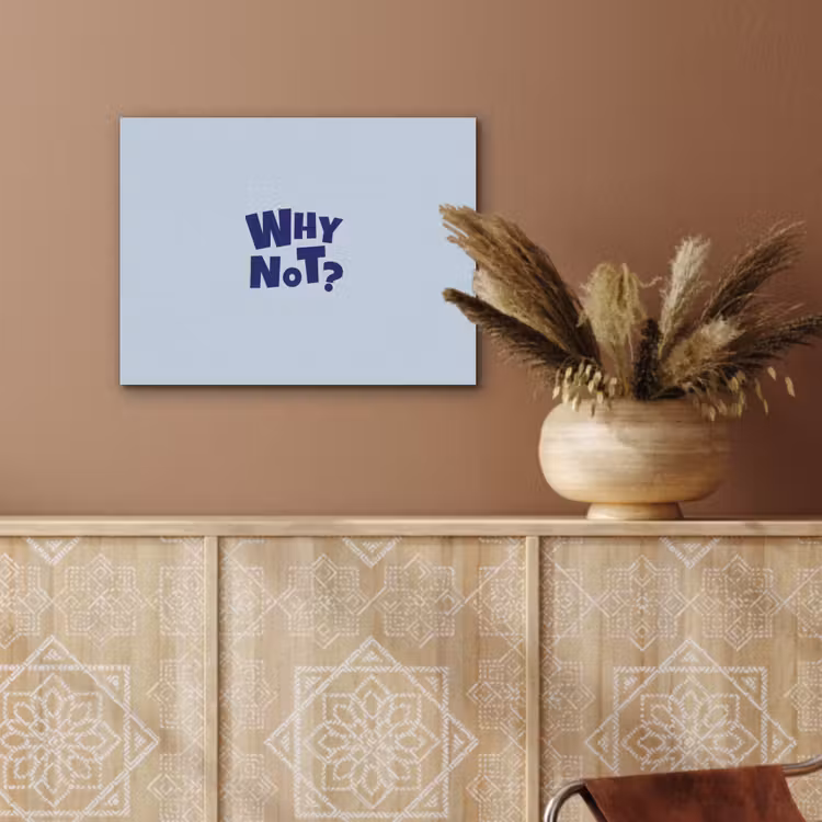 Why not - Blauw - Licht blauw - Quote PET vilt klein -sfeer4