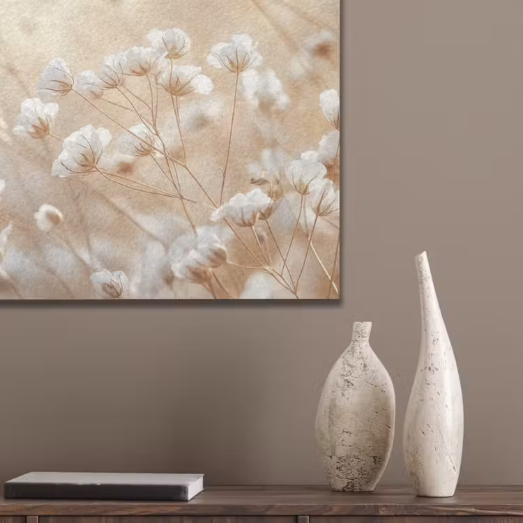 Wilde - Bloemen - Wit PET vilt klein -sfeer6_closeup