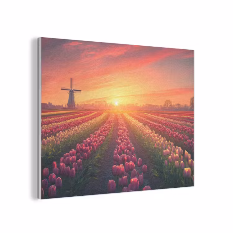 Windmolen - Zonsondergang - Landschap PET vilt klein -3d