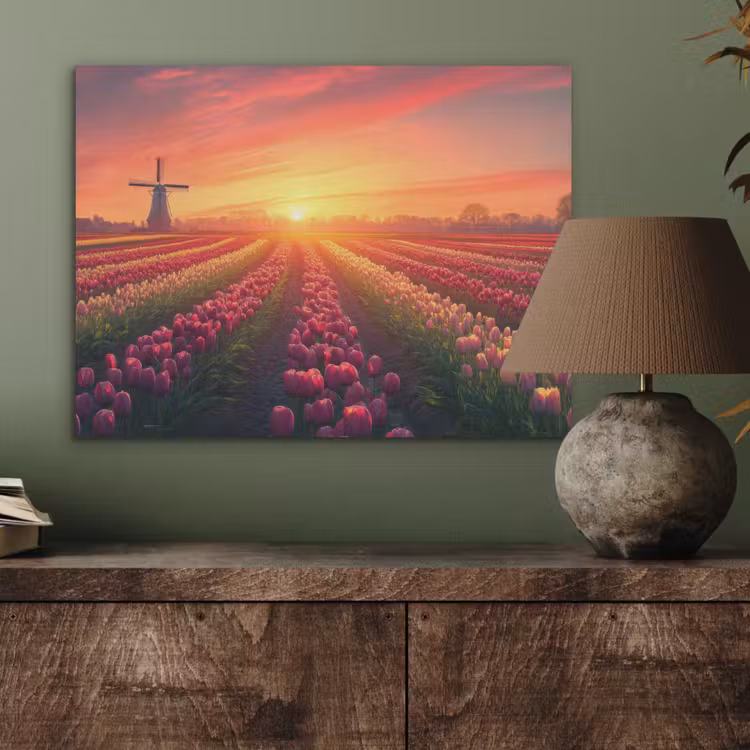 Windmolen - Zonsondergang - Landschap PET vilt klein -sfeer2