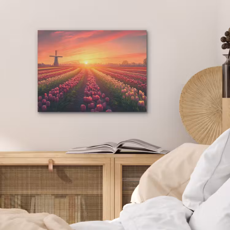 Windmolen - Zonsondergang - Landschap PET vilt klein -sfeer3