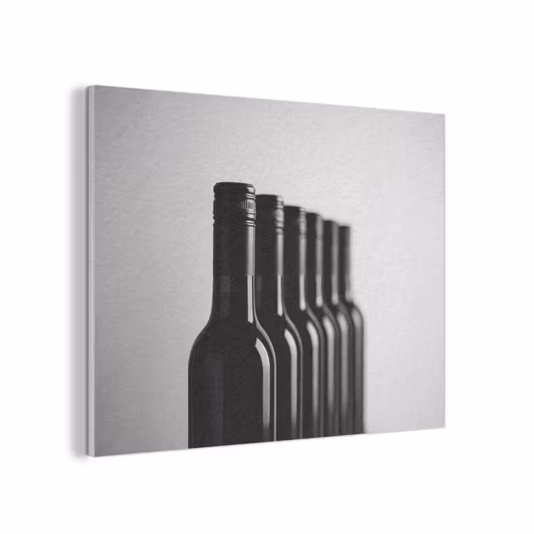 Wijnflessen - Zwart - Minimalistisch PET vilt klein -3d