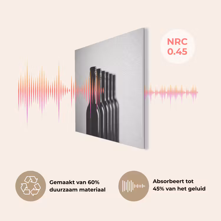 Wijnflessen - Zwart - Minimalistisch PET vilt klein -USP_NL