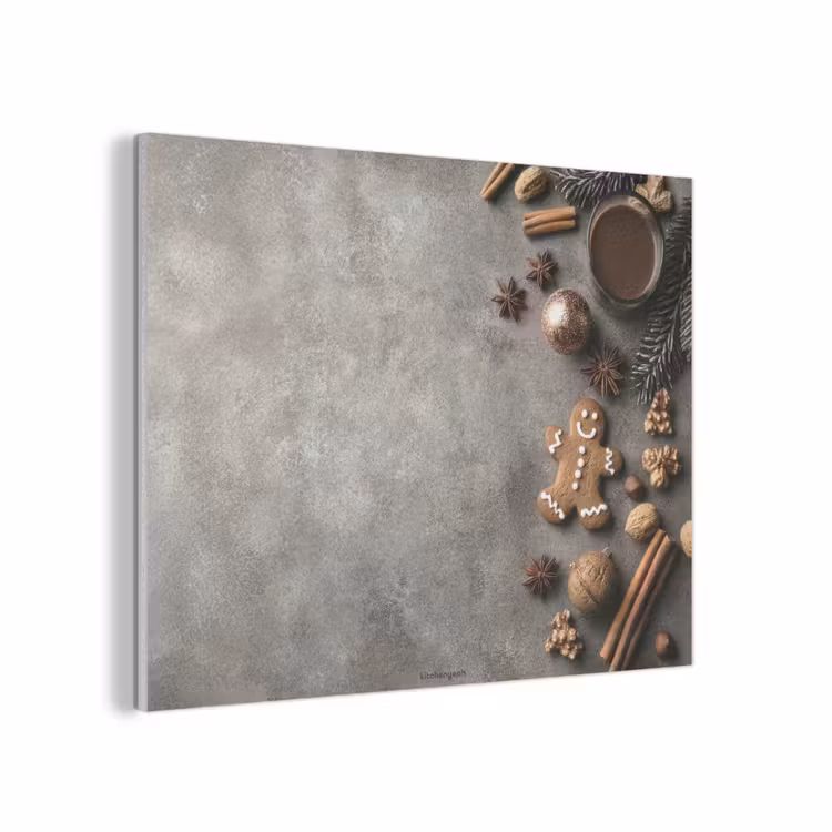 Winter - Kerst - Beton - Gingerbread man PET vilt klein -3d
