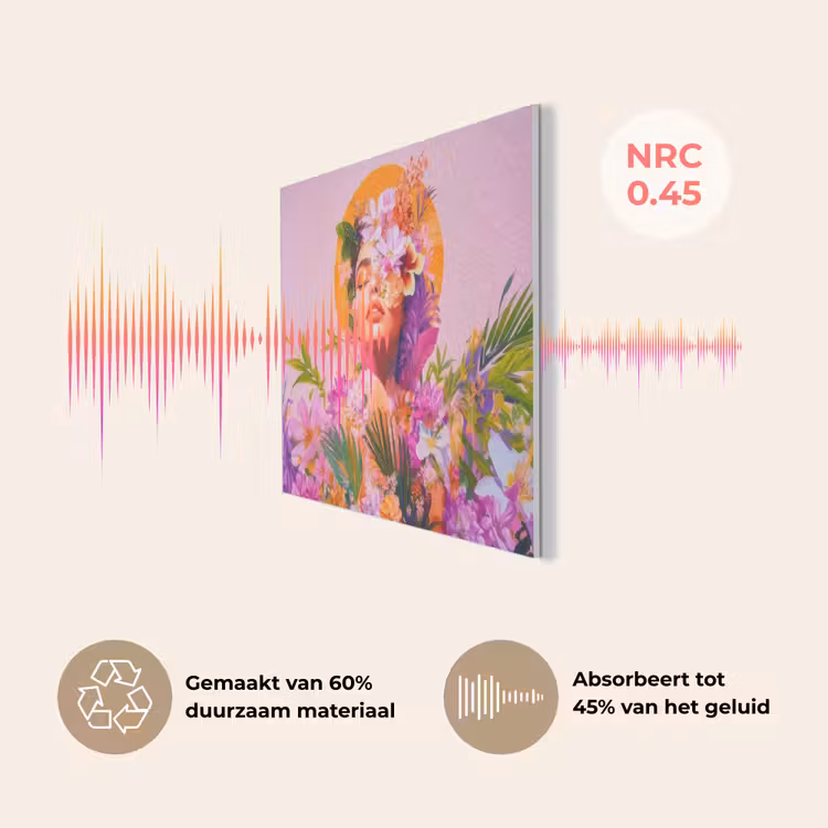 Vrouw - Abstract - Cirkel - Bloemen PET vilt klein -USP_NL