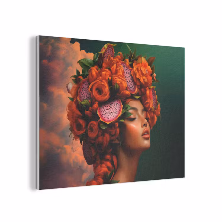 Vrouw - Drankenfruit - Rozen PET vilt klein -3d