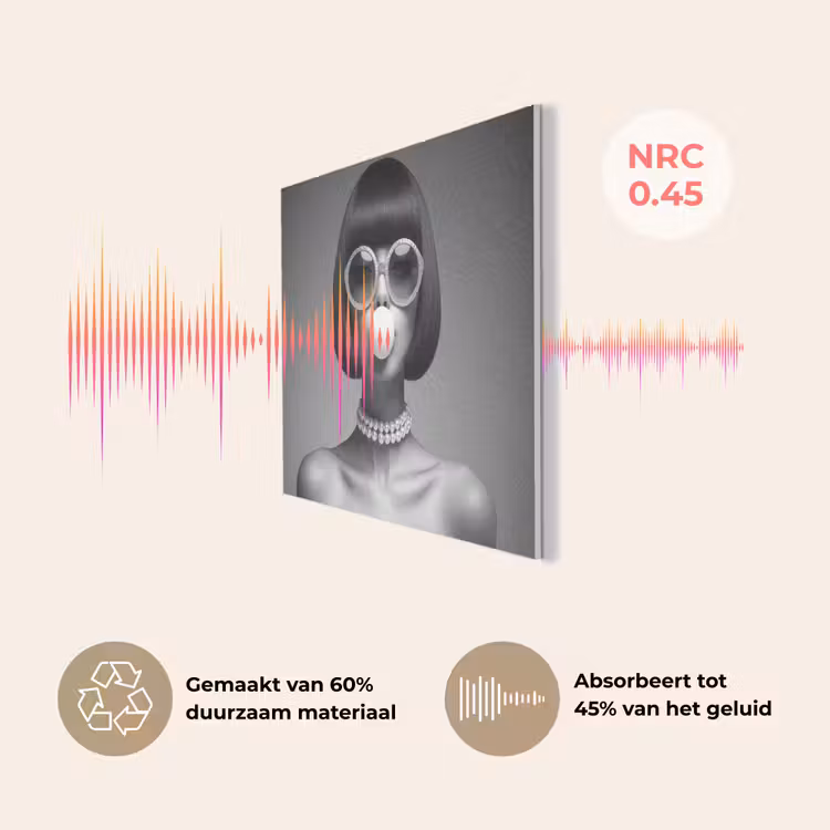 Vrouw - Zwart Wit - Ketting - Zonnebril PET vilt klein -USP_NL