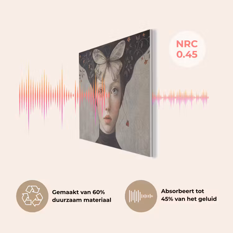 Woman - Butterfly - Art - Classic - Muted PET vilt klein -USP_NL