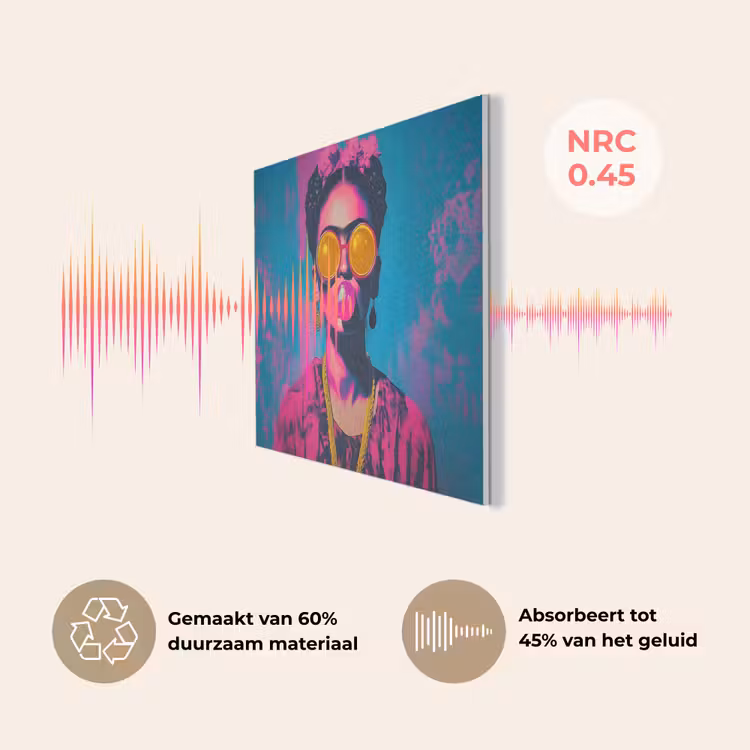 Vrouw - Kauwgom - Zonnebril - Oranje PET vilt klein -USP_NL