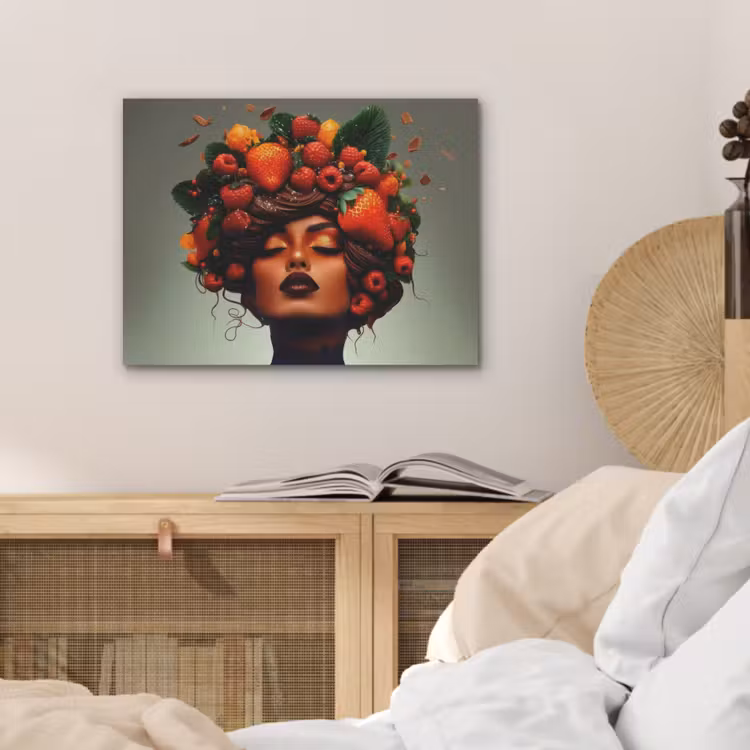 Vrouw - Chocolade - Frambozen - Aardbeien - Koekjes PET vilt klein -sfeer3