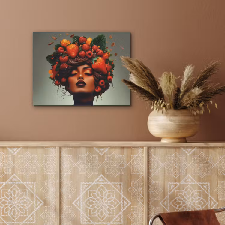 Vrouw - Chocolade - Frambozen - Aardbeien - Koekjes PET vilt klein -sfeer4