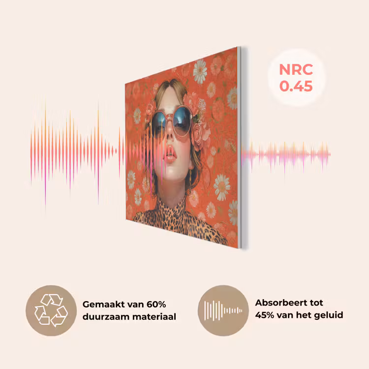 Vrouw - Kleurrijk - Dierenprint - Bloemen PET vilt klein -USP_NL